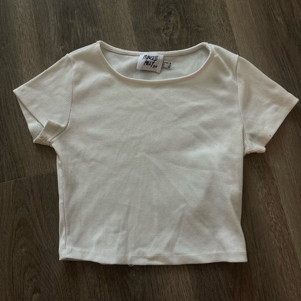 princess polly white short tee
